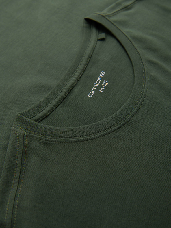 Ombre Clothing Zöld férfi zsebes póló Ombre Ruházat Ombre Ruházat