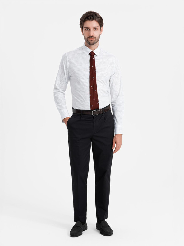 Ombre Clothing Fehér férfi pamut ing Ombre Ruházat