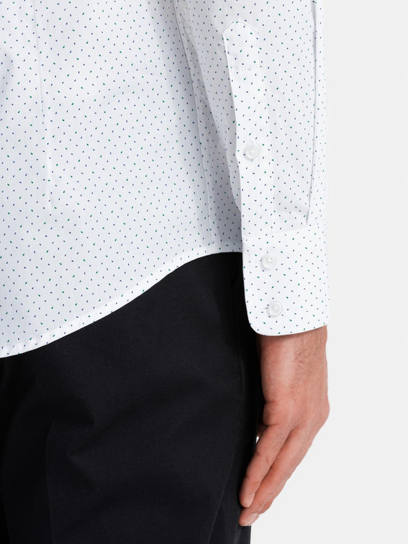 Ombre Clothing Fehér férfi pamut ing Ombre Ruházat