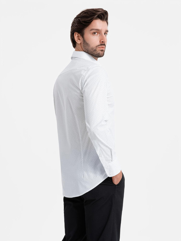 Ombre Clothing Fehér férfi pamut ing Ombre Ruházat