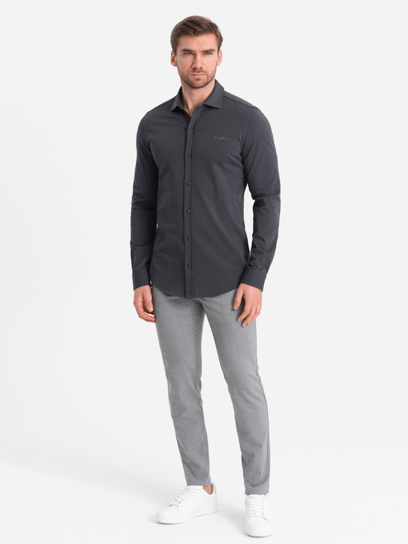 Ombre Clothing Szürke férfi trikó ing Ombre Clothing Ombre Clothing