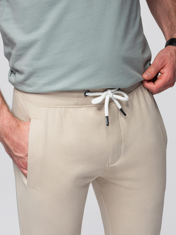 Ombre Clothing Férfi bézs színű melegítőnadrág Ombre ruházat