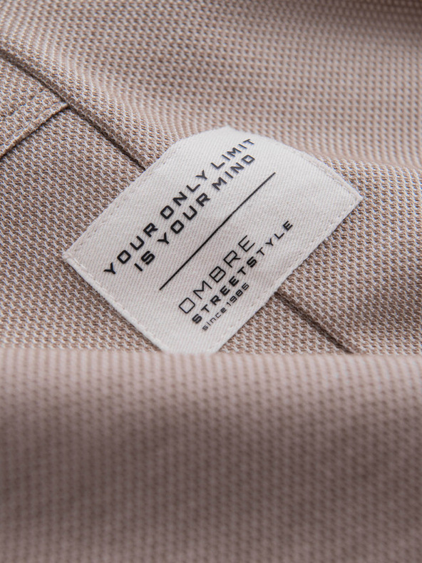 Ombre Clothing Világosbarna férfi melegítőnadrág Ombre ruházat