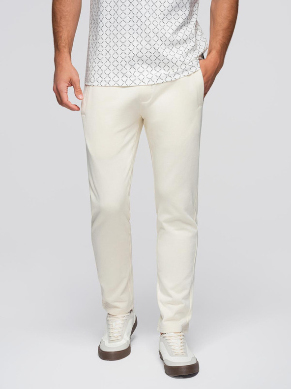 Ombre Clothing Krém férfi melegítőnadrág Ombre ruházat