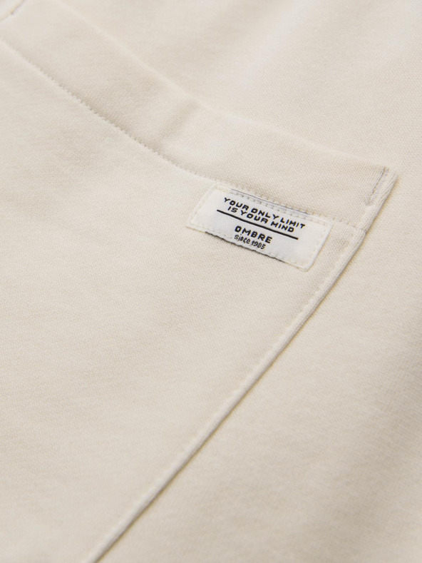 Ombre Clothing Krém férfi melegítőnadrág Ombre ruházat