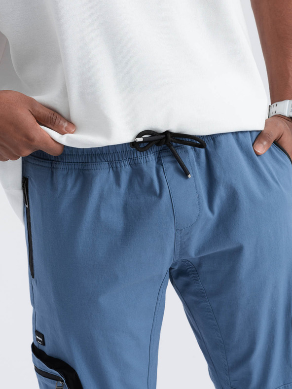 Ombre Clothing Kék férfi cargo jogger nadrág Ombre ruházat