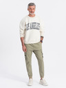 Ombre Clothing Khaki férfi cargo jogger nadrág Ombre ruházat