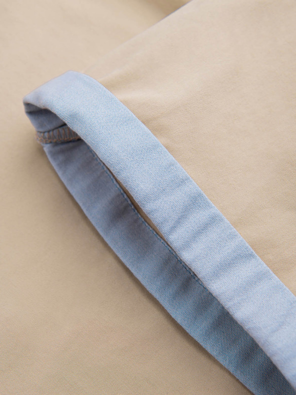 Ombre Clothing Bézs férfi chino rövidnadrág farmer szegéllyel Ombre ruházat