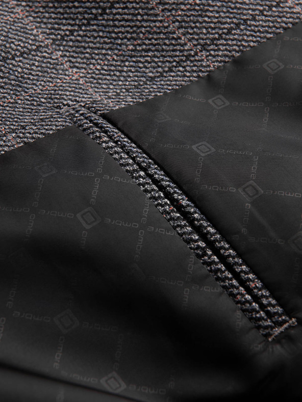 Ombre Clothing Szürke férfi jacquard blézer Ombre ruházat