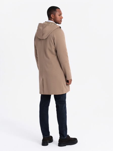 Ombre Clothing Barna Férfi kapucnis kabát Ombre ruházat