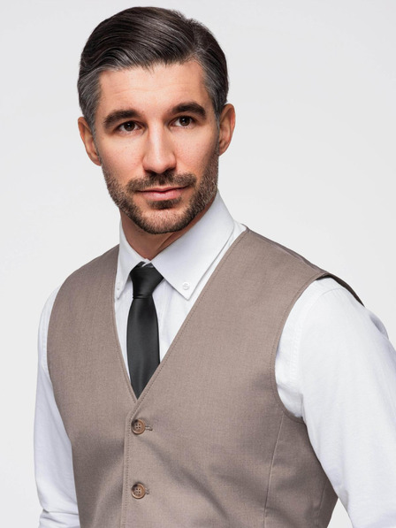 Ombre Clothing Bézs férfi öltöny mellény Ombre ruházat