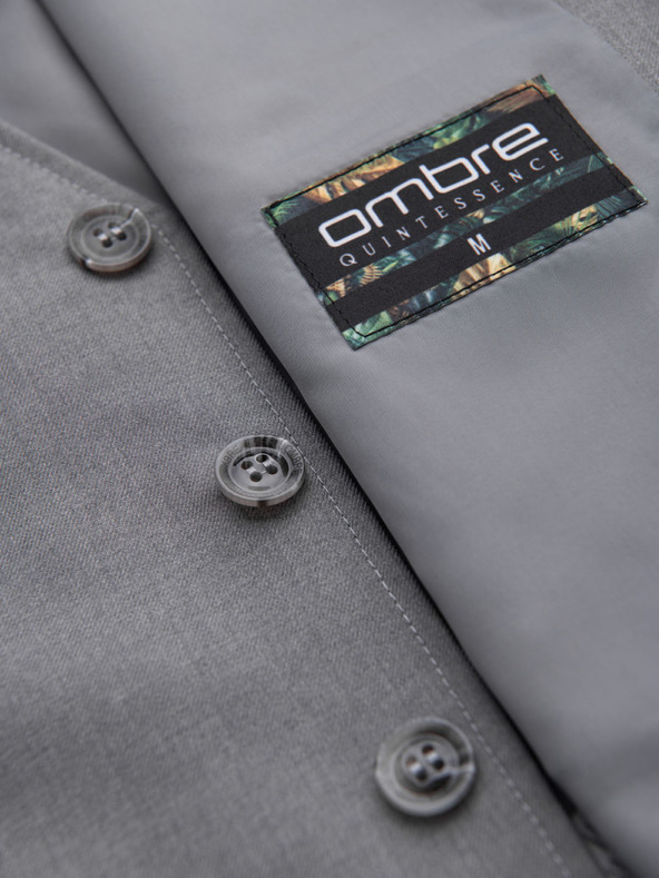 Ombre Clothing Szürke férfi öltöny mellény Ombre Clothing
