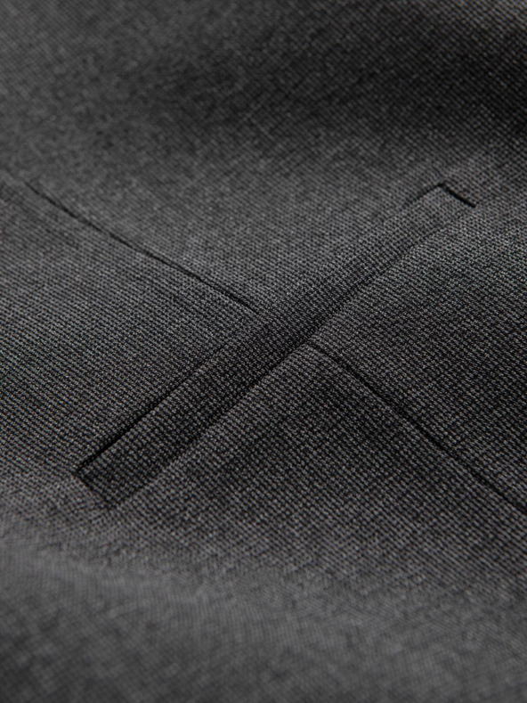 Ombre Clothing Sötétszürke férfi öltöny mellény gallérral Ombre ruházat