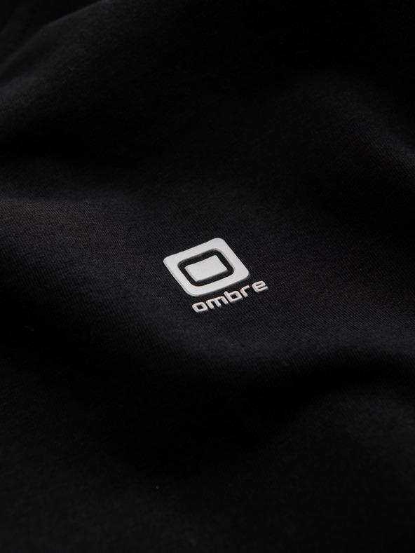 Ombre Clothing Fekete férfi póló Ombre Clothing