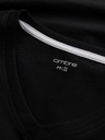Ombre Clothing Fekete férfi v-nyakú póló Ombre ruházat
