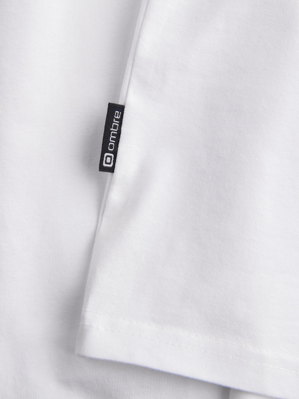 Ombre Clothing Fehér férfi póló Ombre ruházat