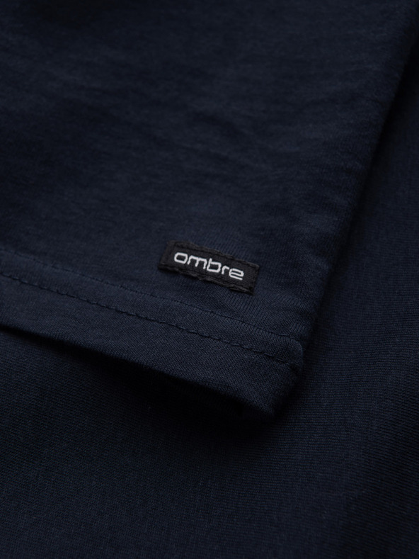 Ombre Clothing Sötétkék férfi gombos póló Ombre Clothing HENLEY