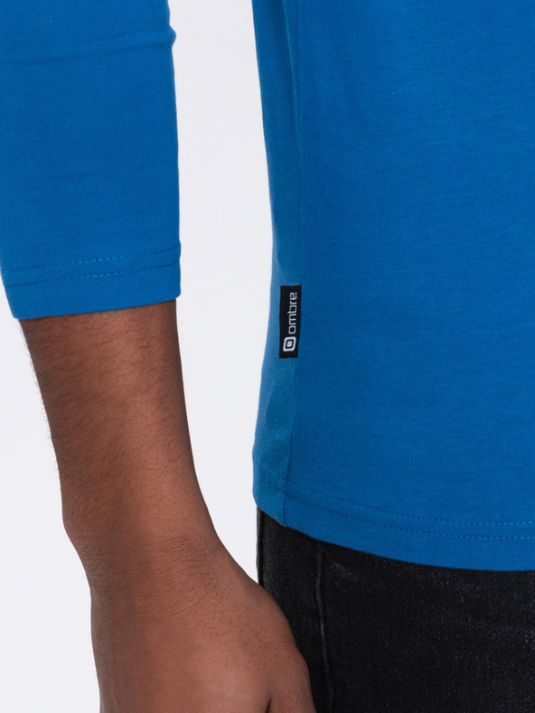 Ombre Clothing Kék férfi gombos ing Ombre ruházat HENLEY