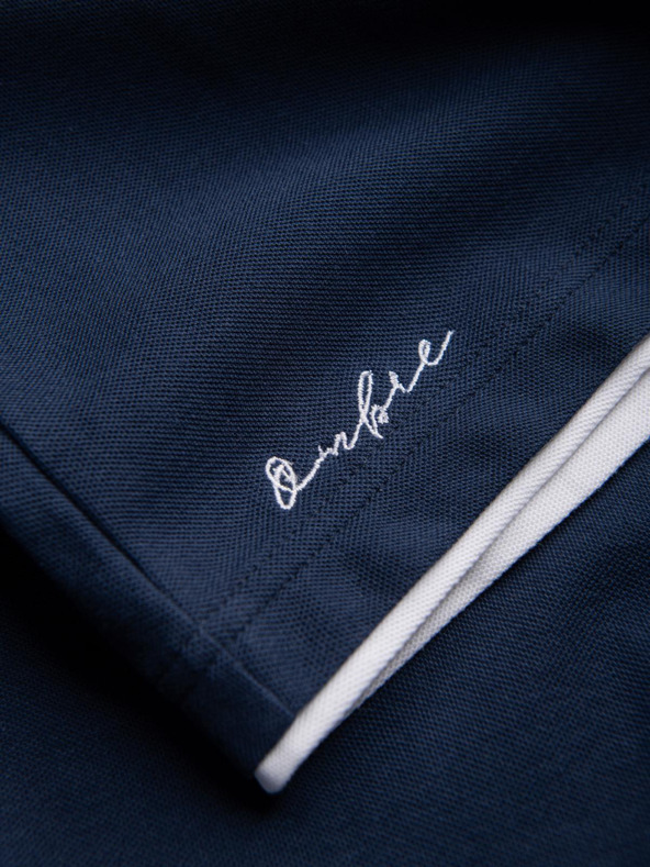 Ombre Clothing Sötétkék férfi póló póló Ombre Clothing