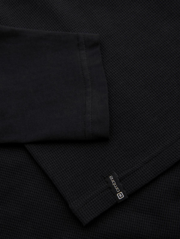 Ombre Clothing Fekete férfi basic ing zsebbel Ombre Clothing Ombre Clothing