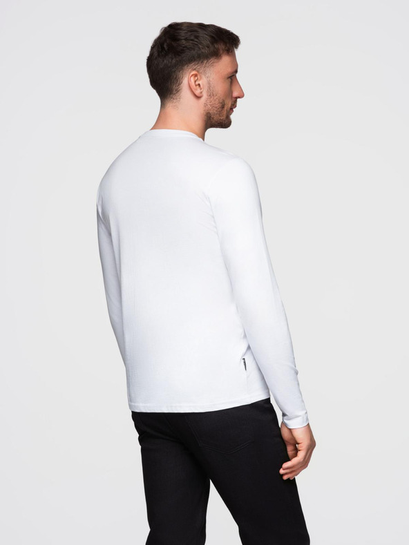 Ombre Clothing Fehér férfi gombos ing Ombre Clothing HENLEY HENLEY