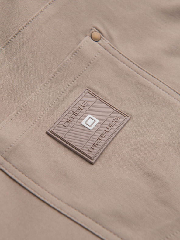 Ombre Clothing Bézs színű férfi cargo nadrág Ombre ruházat