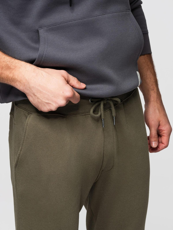 Ombre Clothing Sötétzöld férfi melegítőnadrág Ombre ruházat