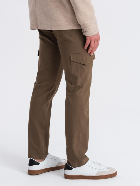 Ombre Clothing Khaki férfi cargo nadrág Ombre ruházat