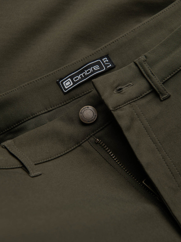 Ombre Clothing Sötétzöld férfi cargo nadrág Ombre Ruházat