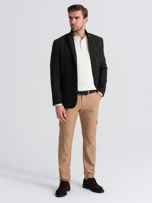 Ombre Clothing Világosbarna férfi cargo nadrág Ombre ruházat