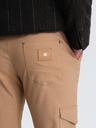 Ombre Clothing Világosbarna férfi cargo nadrág Ombre ruházat