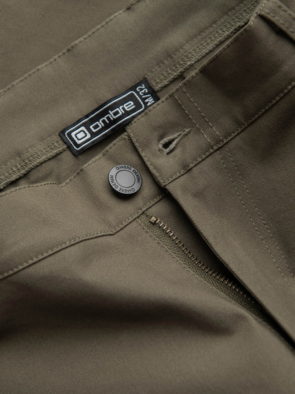 Ombre Clothing Sötétzöld férfi cargo nadrág Ombre Ruházat