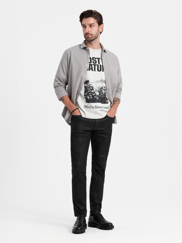 Ombre Clothing Férfi szürke ing Ombre ruházat