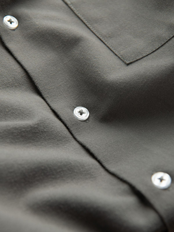 Ombre Clothing Khaki színű férfi ing Ombre Clothing