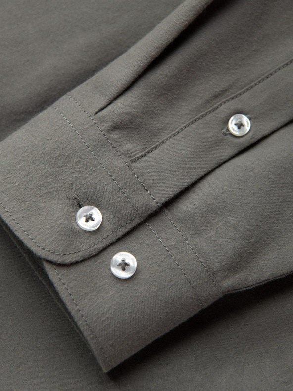 Ombre Clothing Khaki színű férfi ing Ombre Clothing