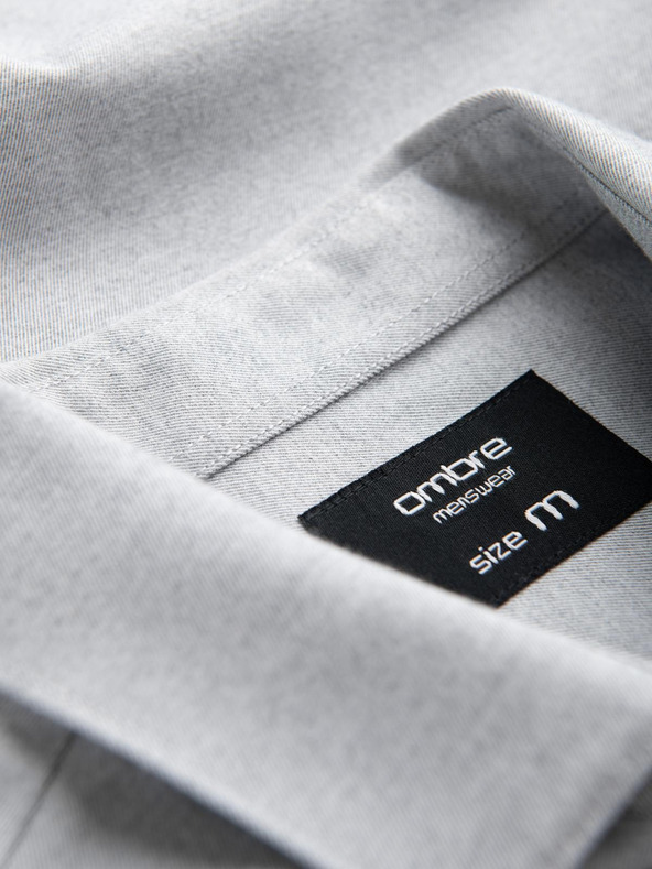 Ombre Clothing Világosszürke férfi szürke ing Ombre Clothing Ombre Clothing férfi ing