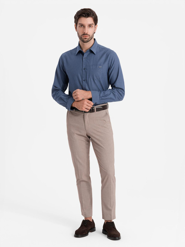 Ombre Clothing Sötétkék férfi ing Ombre ruházat