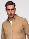 Ombre Clothing Világosbarna férfi ombre ruházat ing