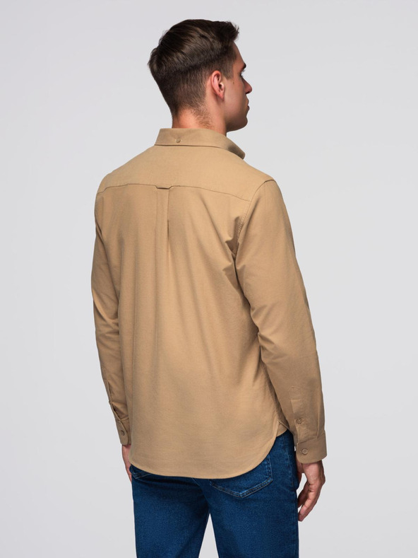 Ombre Clothing Világosbarna férfi ombre ruházat ing