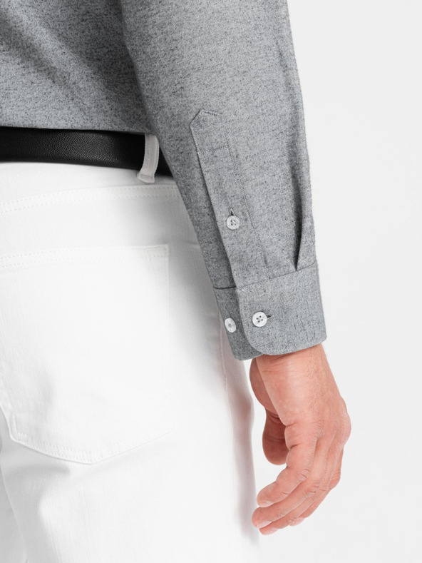 Ombre Clothing Világosszürke férfi szürke ing Ombre Clothing Ombre Clothing férfi ing