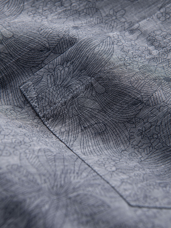 Ombre Clothing Szürke férfi mintás ing Ombre Clothing