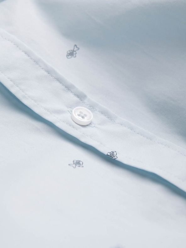 Ombre Clothing Világoskék férfi mintás póló Ombre ruházat