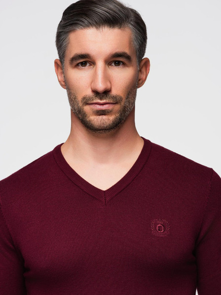 Ombre Clothing Férfi bordó pulóver Ombre ruházat
