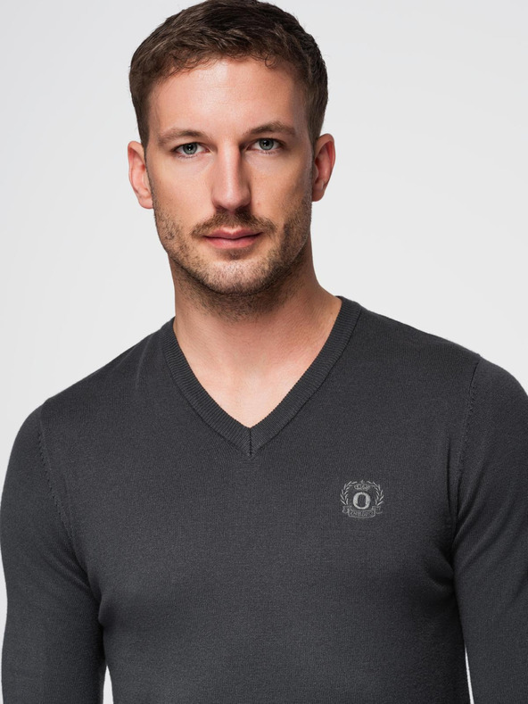 Ombre Clothing Sötétszürke Férfi pulóver Ombre Ruházat