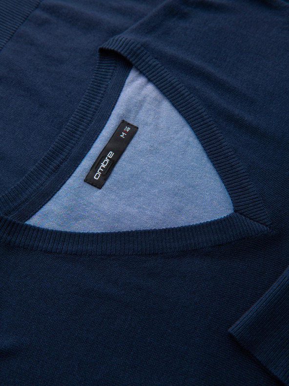 Ombre Clothing Sötétkék férfi pulóver Ombre ruházat