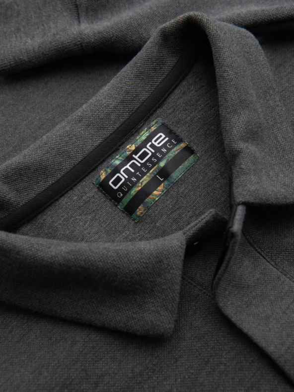 Ombre Clothing Szürke férfi alap gallérral ellátott melegítőfelső Ombre Ruházat