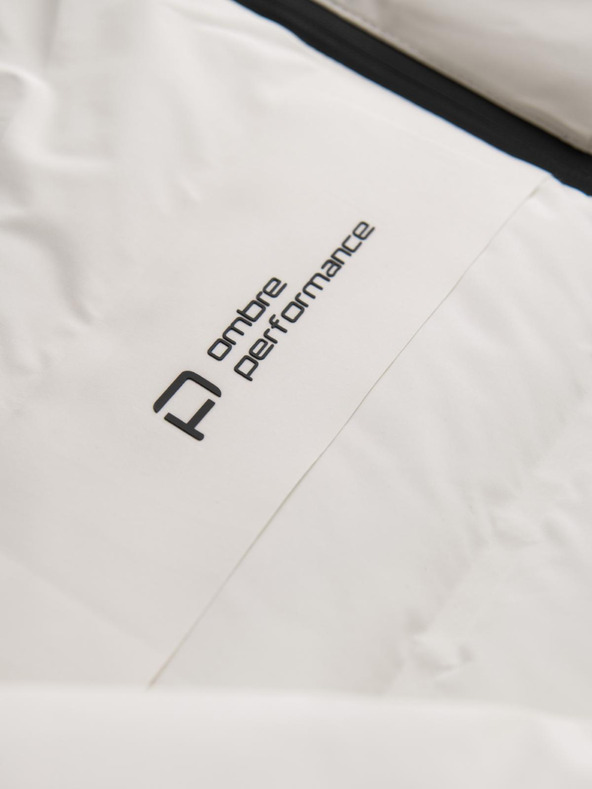 Ombre Clothing Krémszínű férfi steppelt télikabát Ombre ruházat