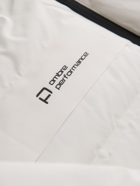 Ombre Clothing Krémszínű férfi steppelt télikabát Ombre ruházat