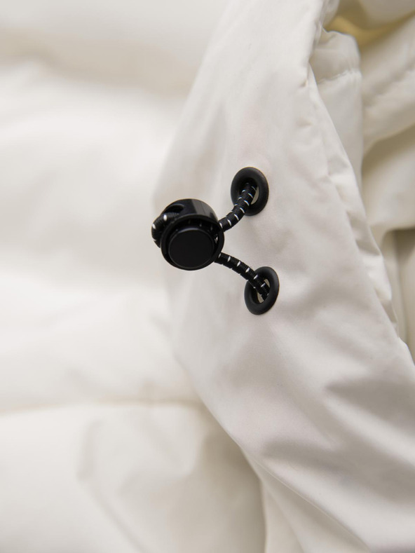 Ombre Clothing Krémszínű férfi steppelt télikabát Ombre ruházat