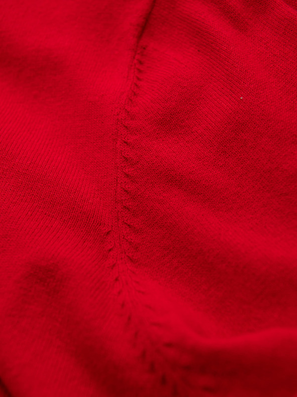 Ombre Clothing Piros férfi inggalléros pulóver Ombre ruházat